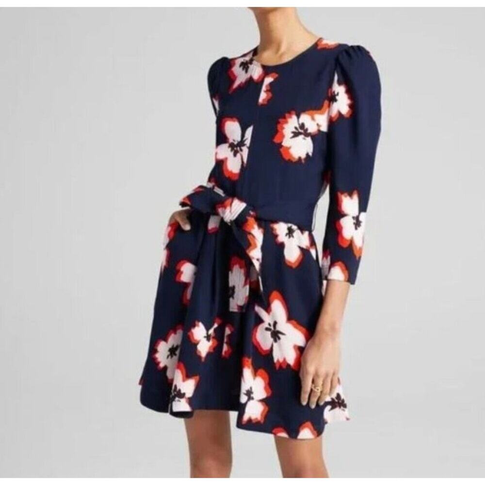 A.L.C. Stella Floral Silk Dress in Midnight Floral Sz 0 $595